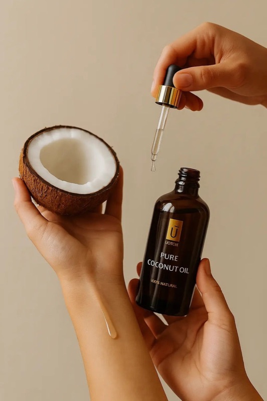 Huile de coco pure, vue 2