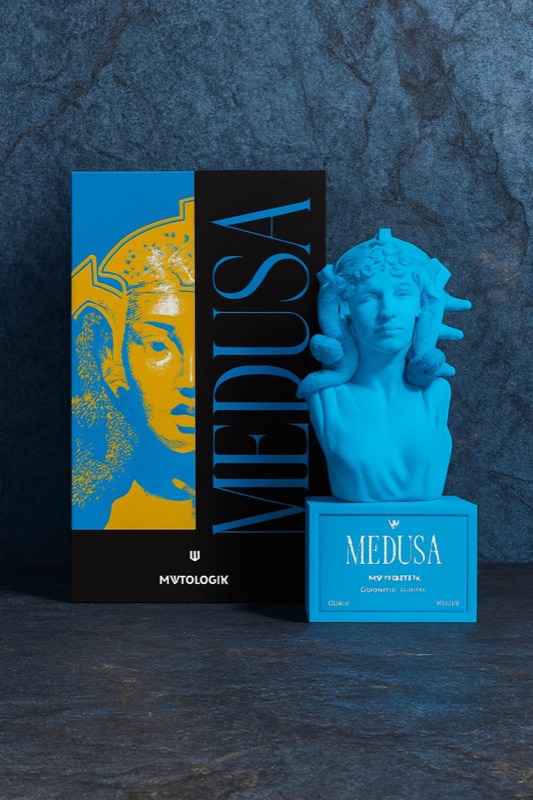 Medusa, parfum de la collection mythologique : flacon et étui